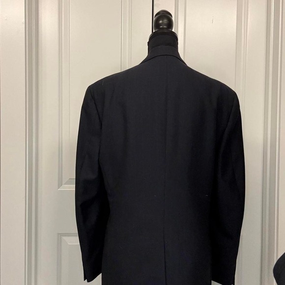 Navy blue wool blend blazer - Size L - Picture 5 of 7